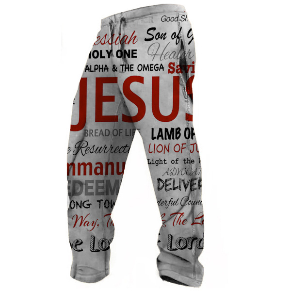 Men's Vintage Jesus Casual Chic Pants