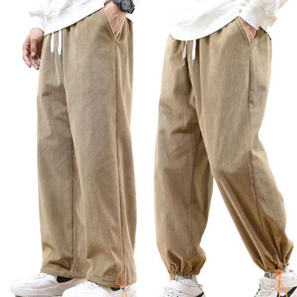 Men's Vintage Corduroy Straight Leg Trousers Only 50.99