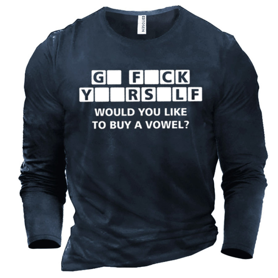 

Men's Funny Quiz Text Men's T-Shirt Cotton T-Shirt