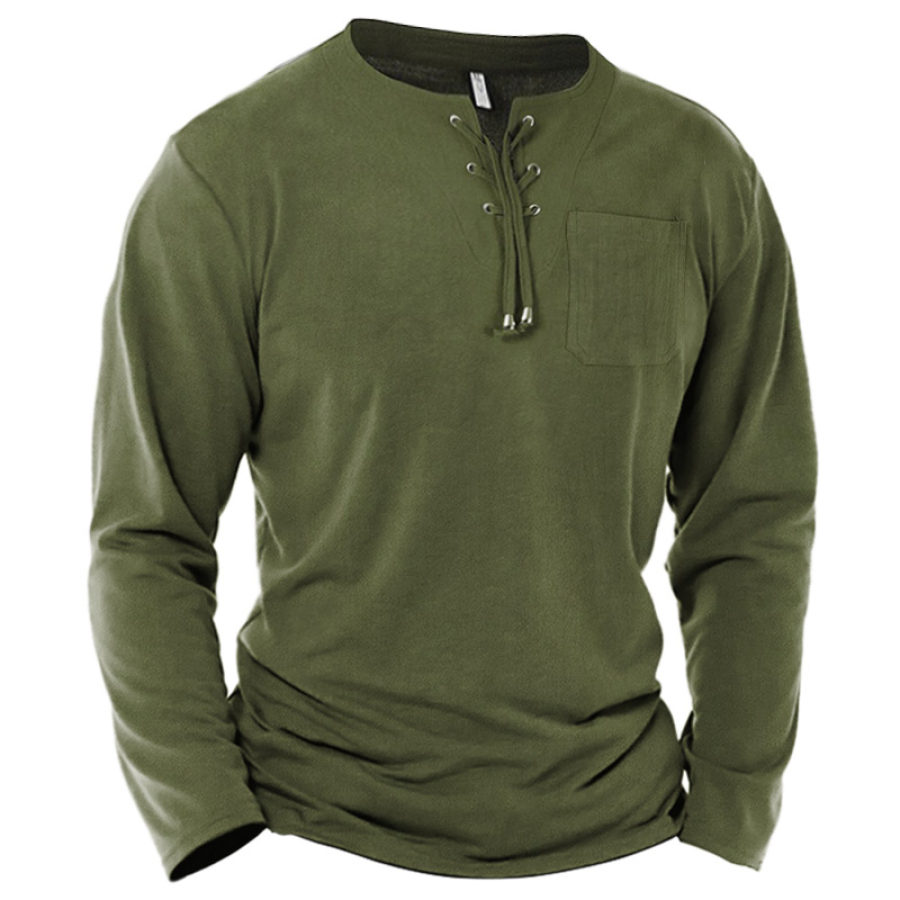 

Men's Vintage Outdoor Training Lace-Up T-Shirt