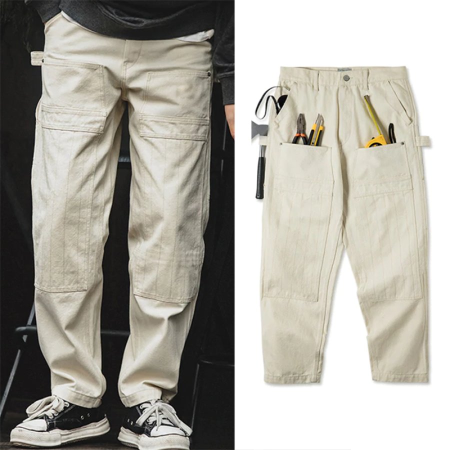 

Men's Retro Multi-pockets Workwear Pants