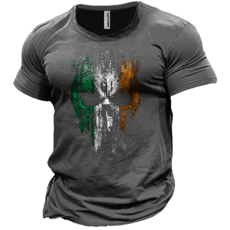 Men's Irish Reaper St. Chic Patrick's Day Cotton T-shirt