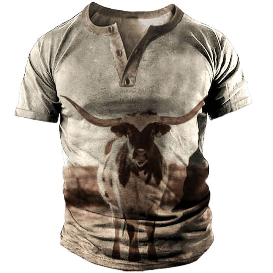 

Men's Cowboy Henley Shirt