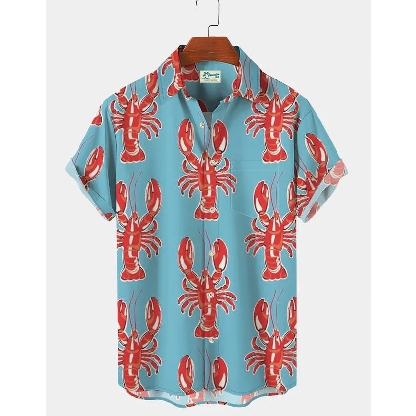 Men's Lobster Beach Casual Chic Shirt
