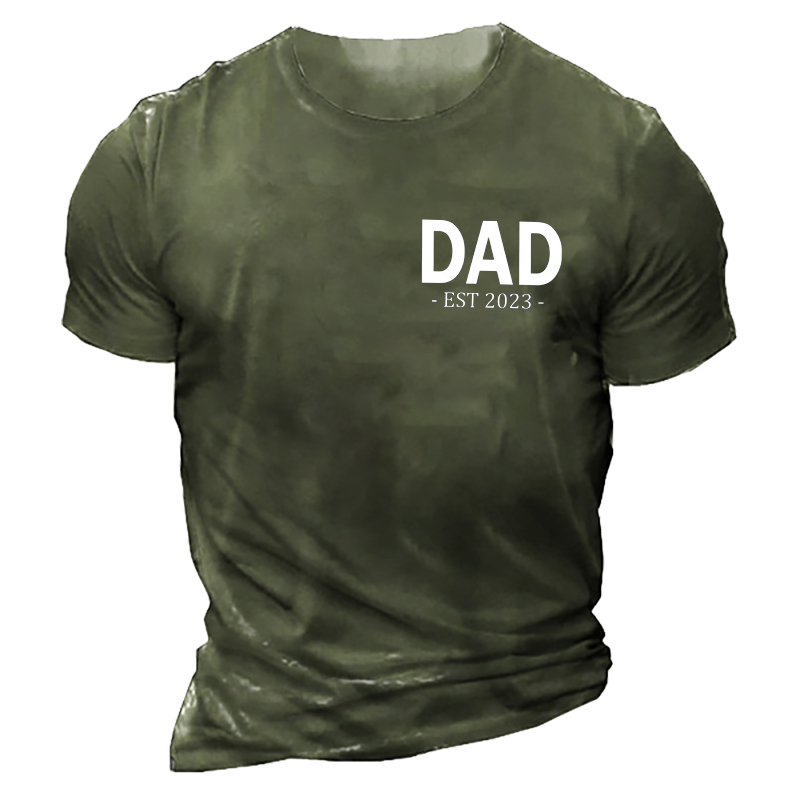 Dad Est 2023 New Chic Dad Gift For Dad Men's T-shirt