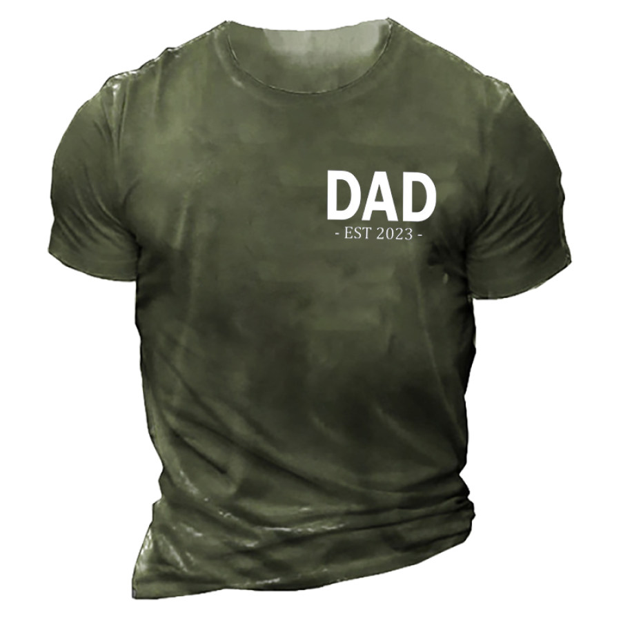 Dad Est 2023 New Dad Gift For Dad Men's T-Shirt