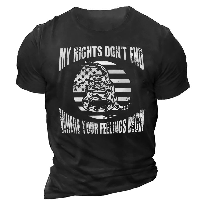 My Rights Dont End Chic Where Your Feelings Begin Men's T-shirt