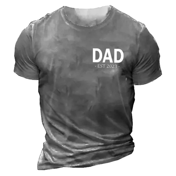Dad Est 2023 New Dad Gift For Dad Men's T-Shirt - Kalesafe.com 