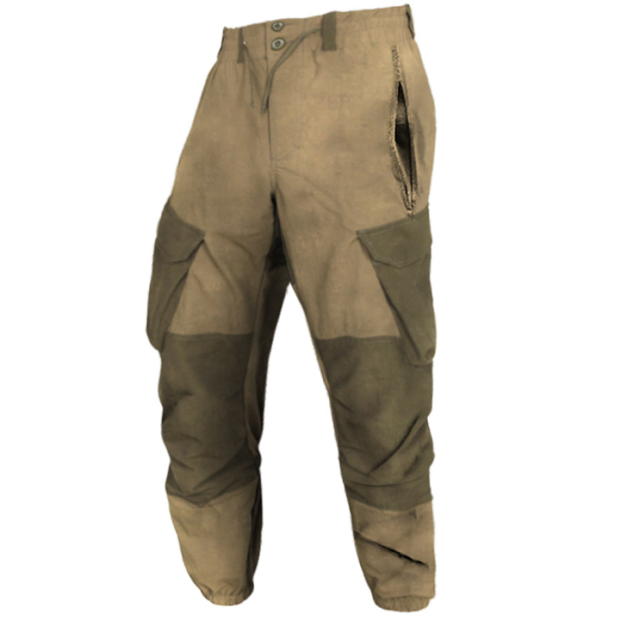 

Men's Vintage Colorblock Pocket Cargo Pants