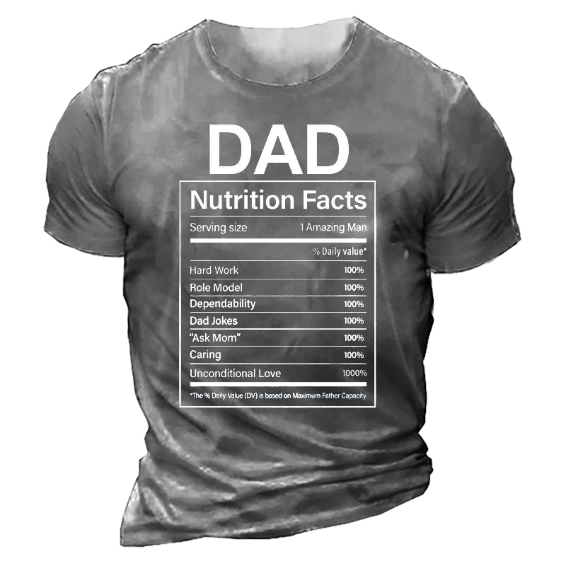 Dad Nutrition Facts Men's Chic T-shirt