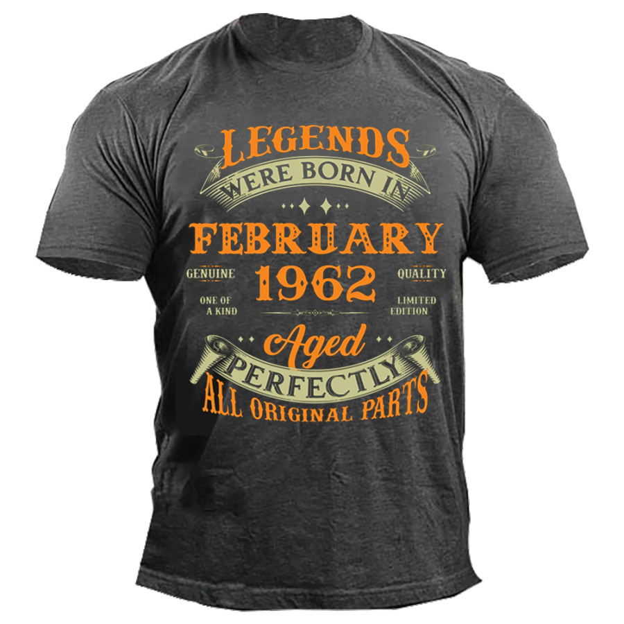 

Legends Born In February 1962 61 Years Old Men's T-Shirt