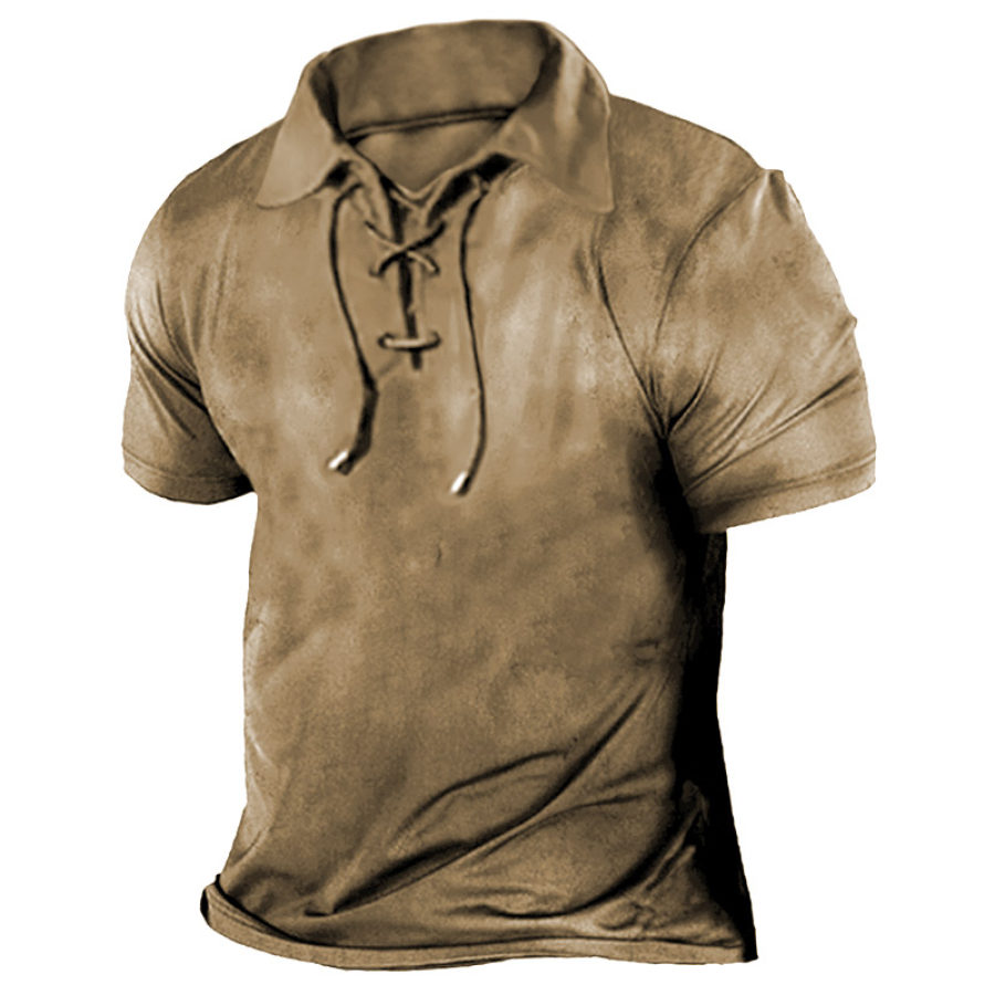 

Men's Vintage Outdoor Training Lace-Up T-Shirt