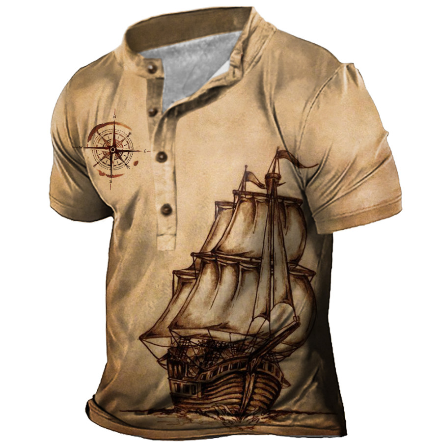 

Men's Vintage Compass Nautical Sailing T-Shirt