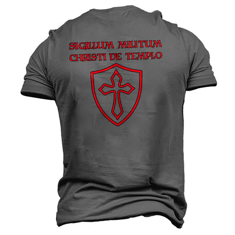 Men's Crusader Knights Templar Chic Cross Cotton T-shirt