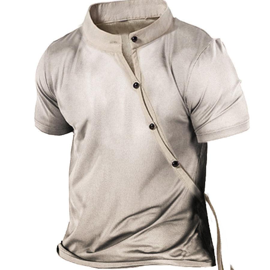 

Men's Outdoor Travel Vintage Drawstring Cotton T Shirt