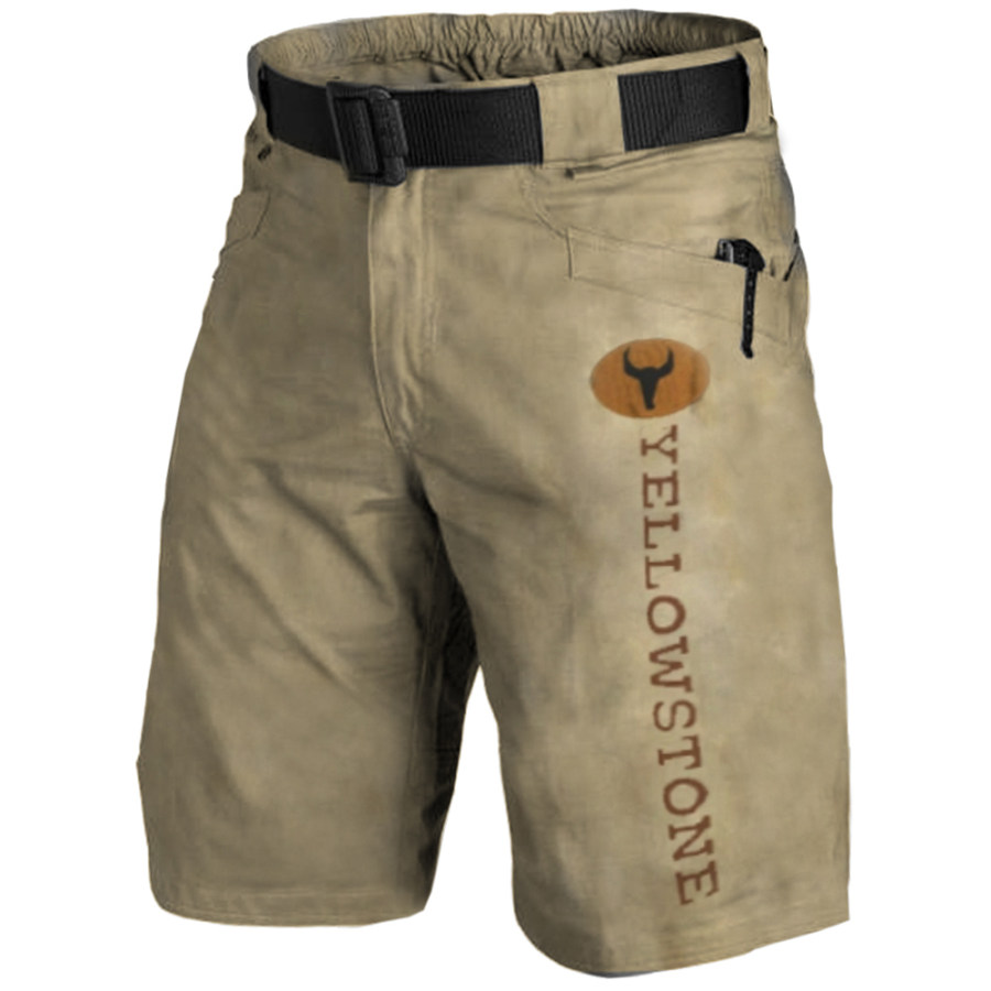 

Pantaloncini Tattici Da Esterno Vintage Western Yellowstone Da Uomo