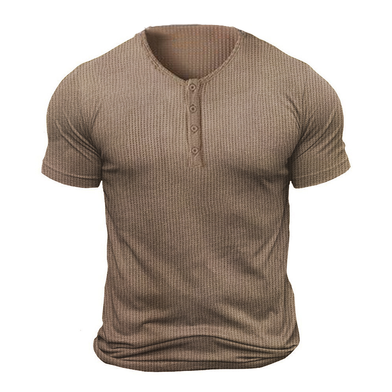 Men's Outdoor Casual Solid Chic Color Short-sleeved T-shirt