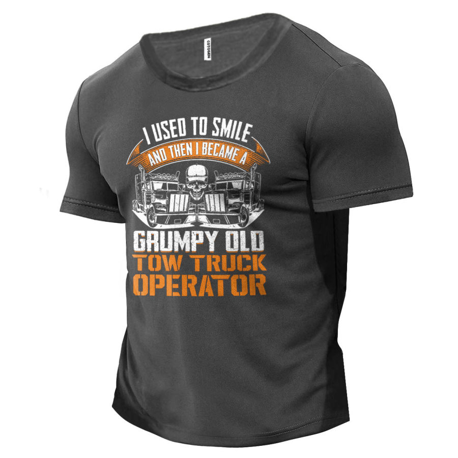 

Men's Grumpy Old Tow Truck Operator Cotton T-Shirt