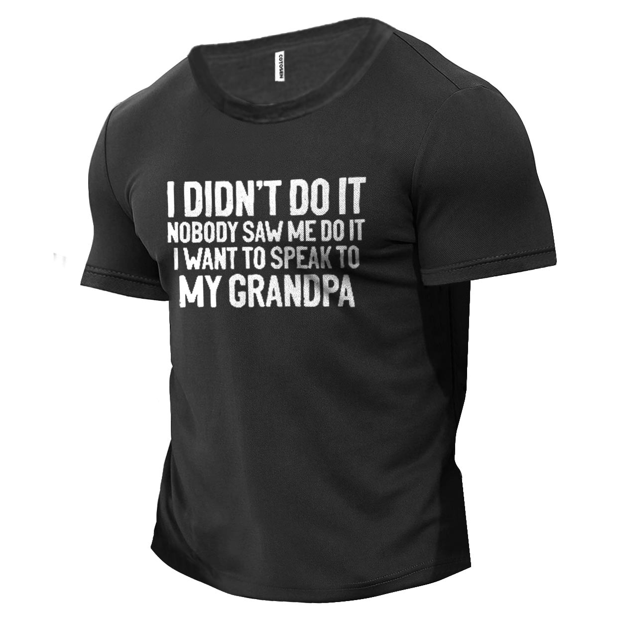 Men's I Didn't Do Chic It Nobody Saw Me Grandpa Cotton T-shirt
