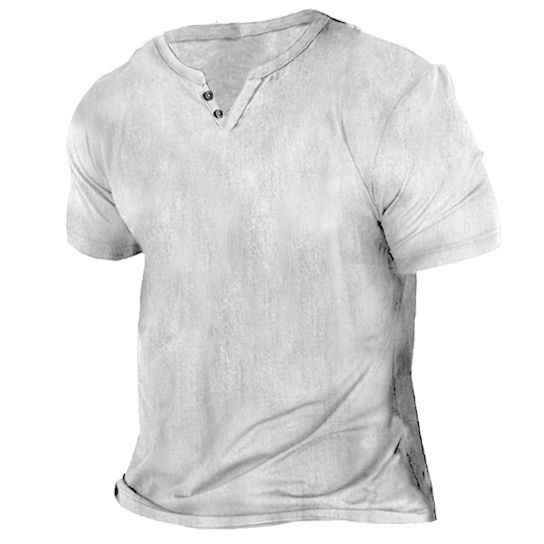 Men's Beach Casual Cotton Chic Linen Short Sleeve T-shirt