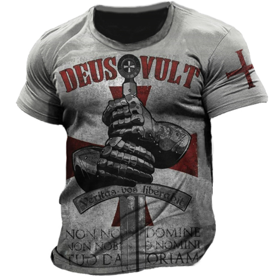 

Mens Outdoor Crusades Printed Round Neck Short Sleeve Tee