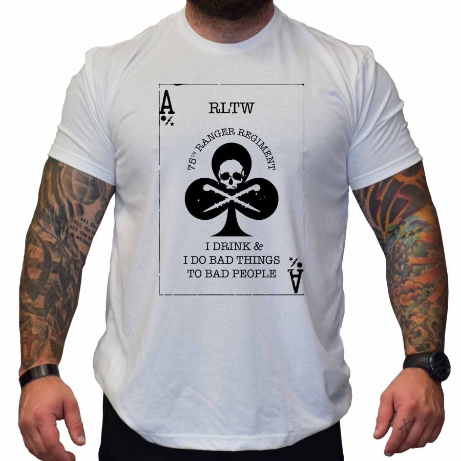 

Men's Ranger St. Patrick's Day Death Card Skull Cotton T-Shirt