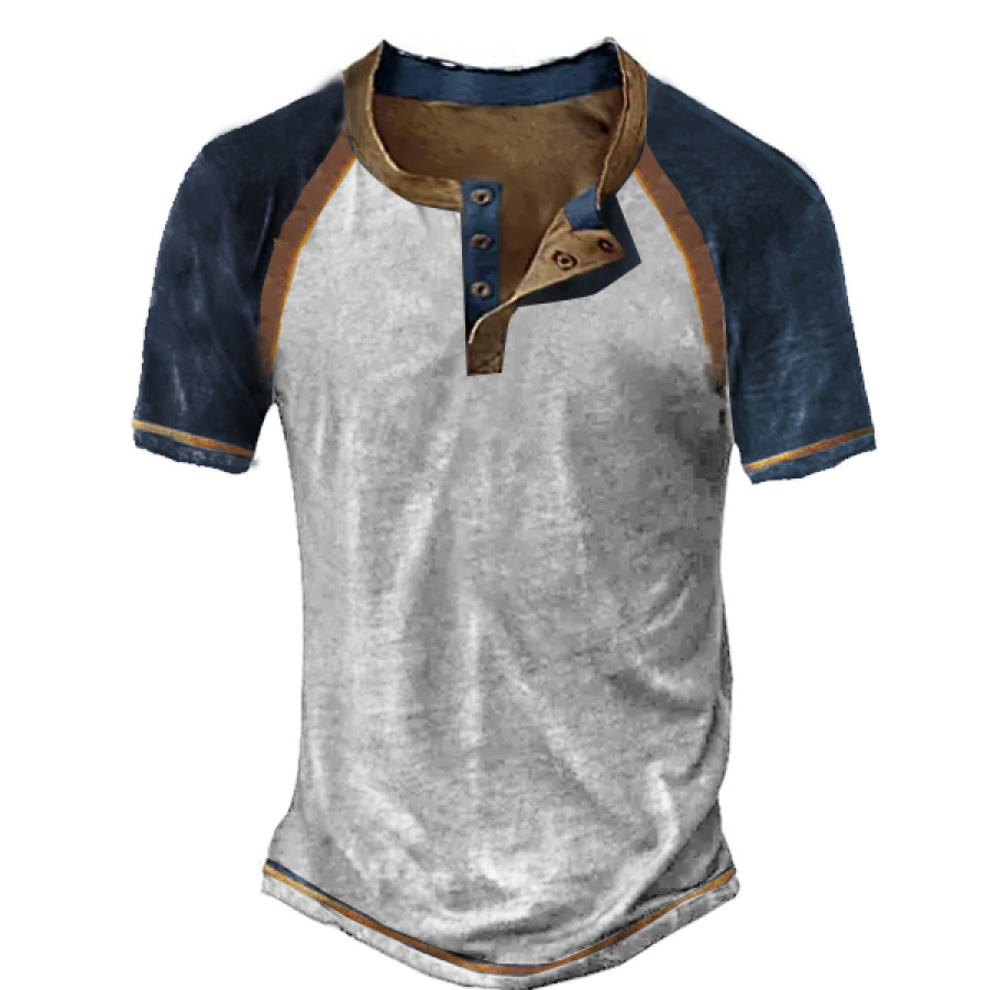 

Men's Outdoor Colorblock Henley Tactical Sweatshirt