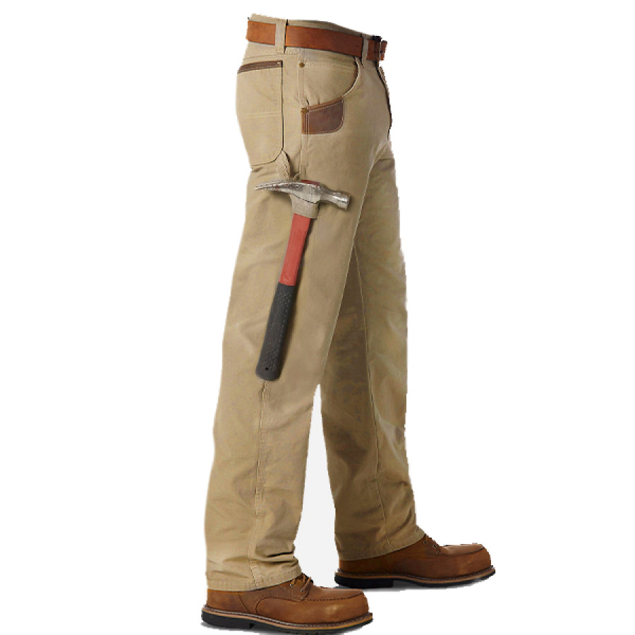 

Men's Outdoor Vintage Stitching Carpenter Pant Tactical Pants