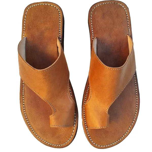 Men's Outdoor Retro PU Casual Slipper Sandals - Kalesafe.com 