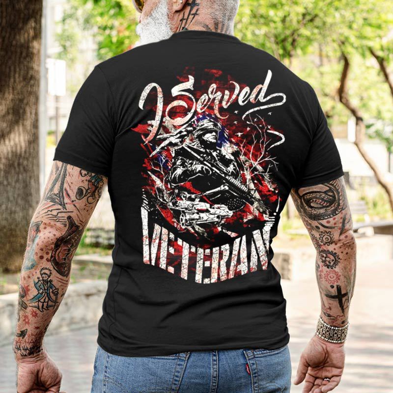 Cadzart I Served Veteran Chic Men's T-shirt