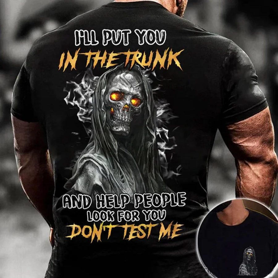 

I'll Put You In The Trunk Skull All Over Print Men Cotton T-Shirt