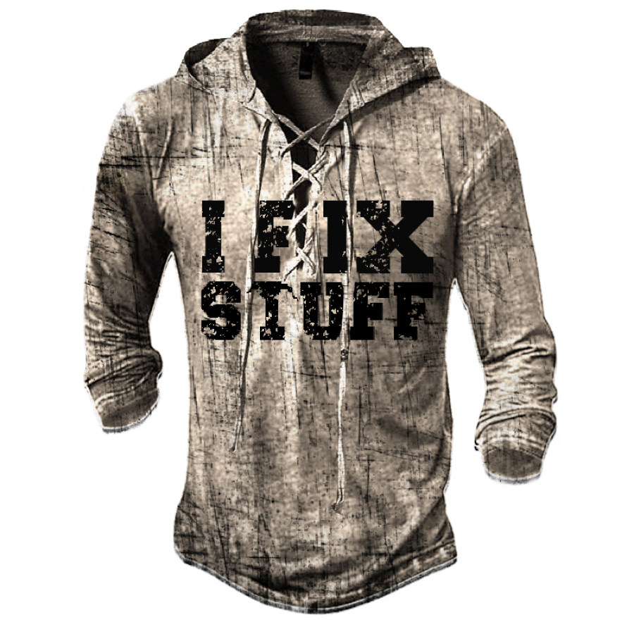 

Men's Letter Print Stressed T-shirt