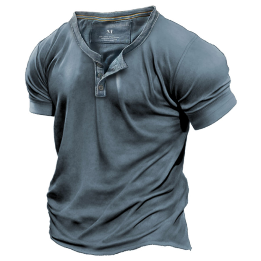 

Men's Outdoor Vintage Henley T-Shirt