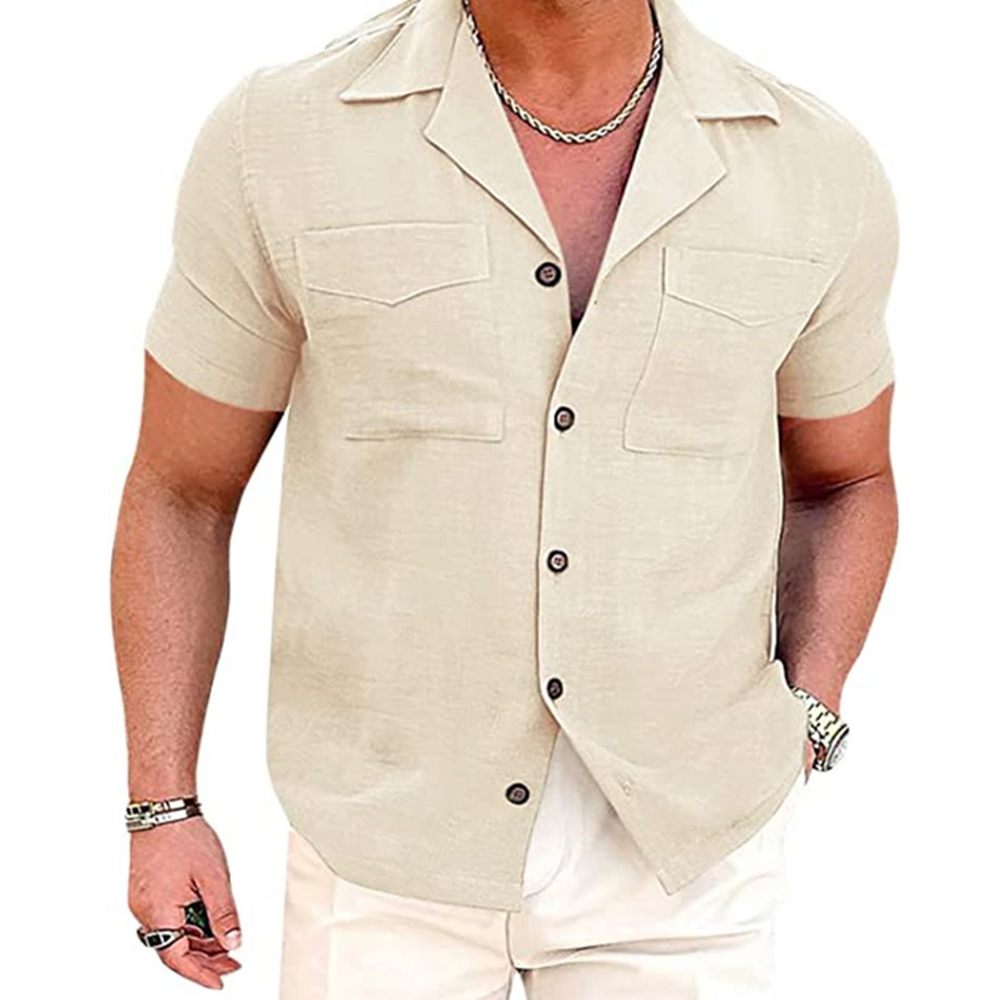 Men's Outdoor Pocket Lapel Chic Cotton Shirt