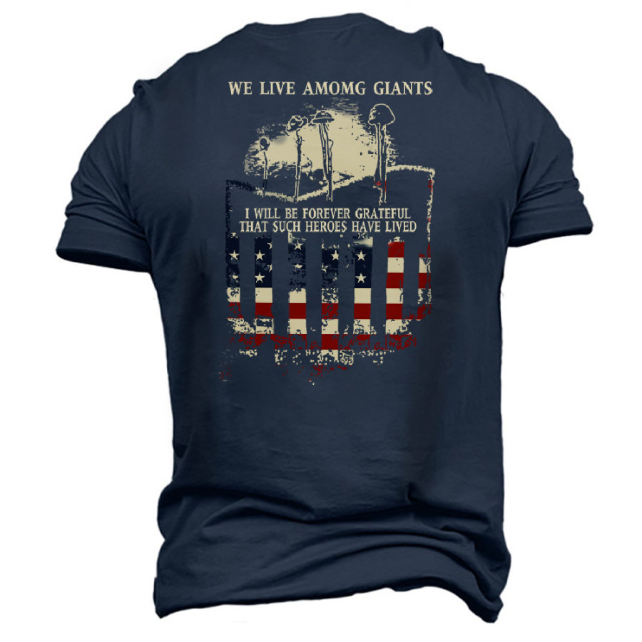 

Men's Back Flag Print T-Shirt