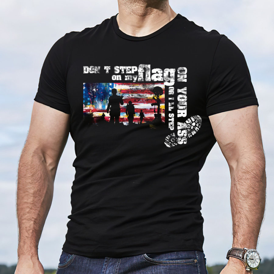

Men's Alphabet Flag Print T-Shirt