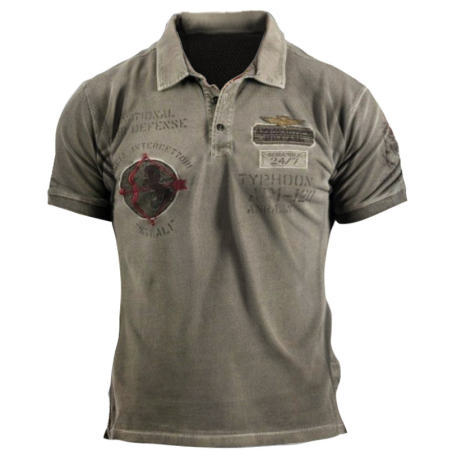 

Men's Vintage Outdoor Training Tactical Polo T-Shirt