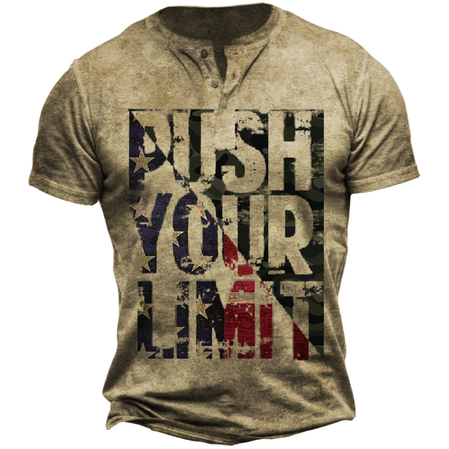 

Men's Knight Patchwork Print T-shirt