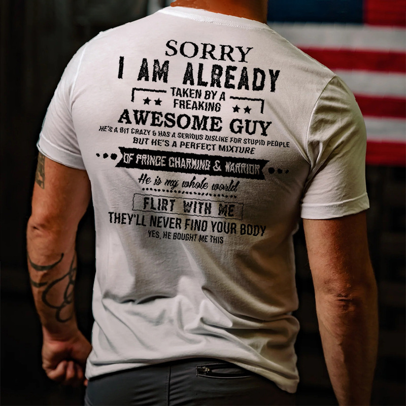 Men's Vintage Lettering Chic T-shirt