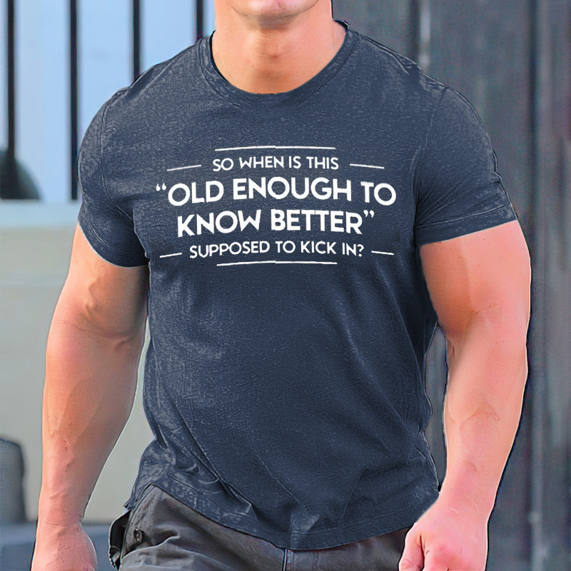 Men's Vintage Lettering Chic T-shirt