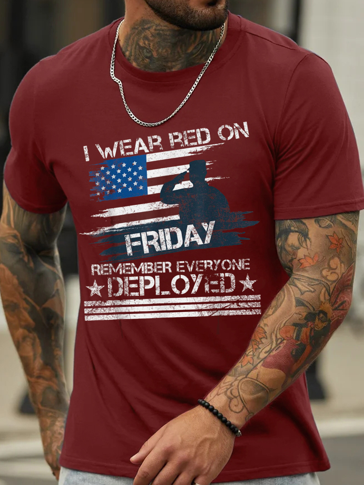 Red Friday Military Shirt Chic Remember Everyone Deployed Shirt T-shirt