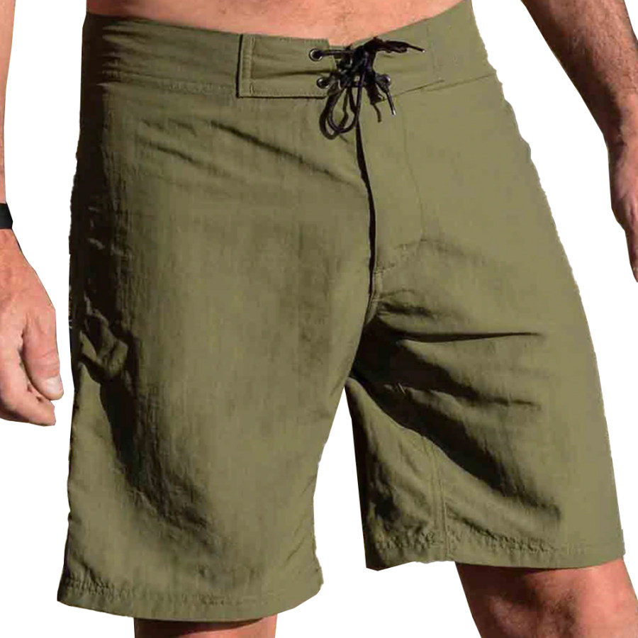 

Men's Outdoor Retro Lace-up Cotton And Linen Casual Shorts