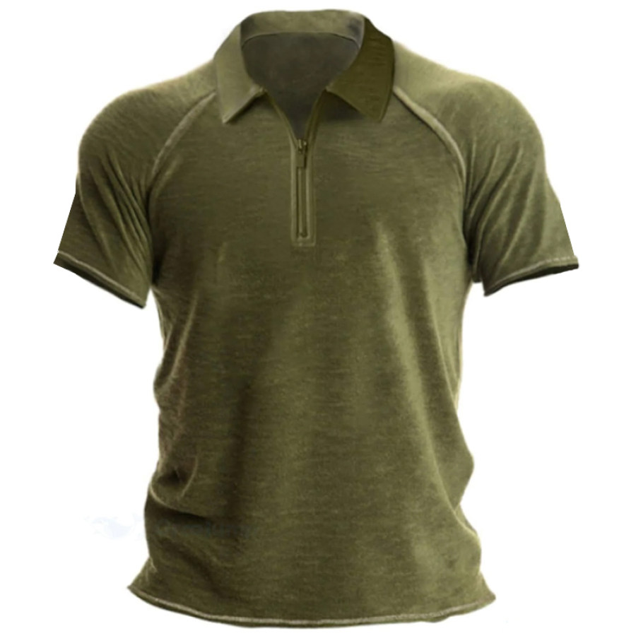 

Mens Outdoor Tactical Solid Color Polo Shirt