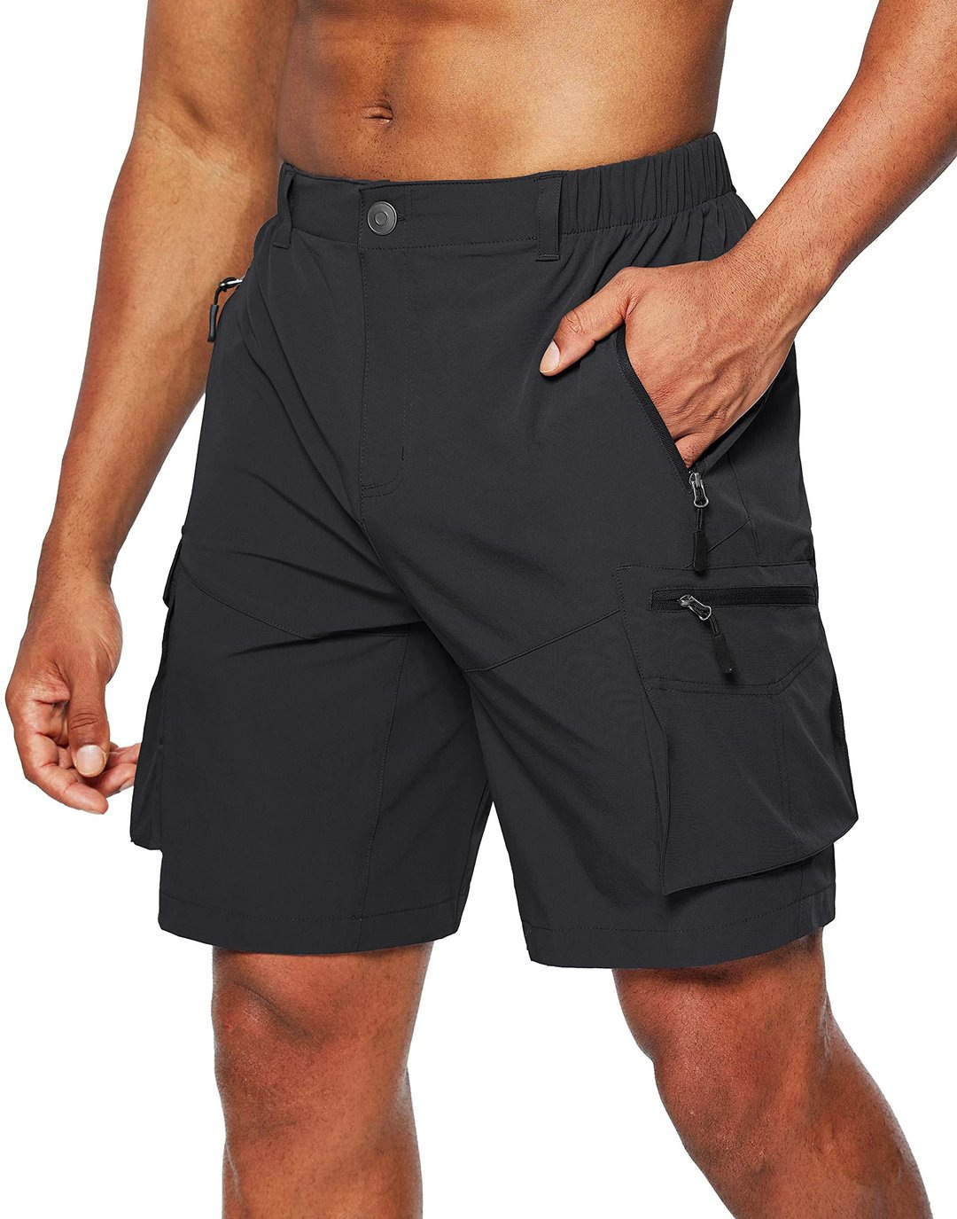 Men's Casual Zipper Multi-pocket Chic Phone Cargo Shorts