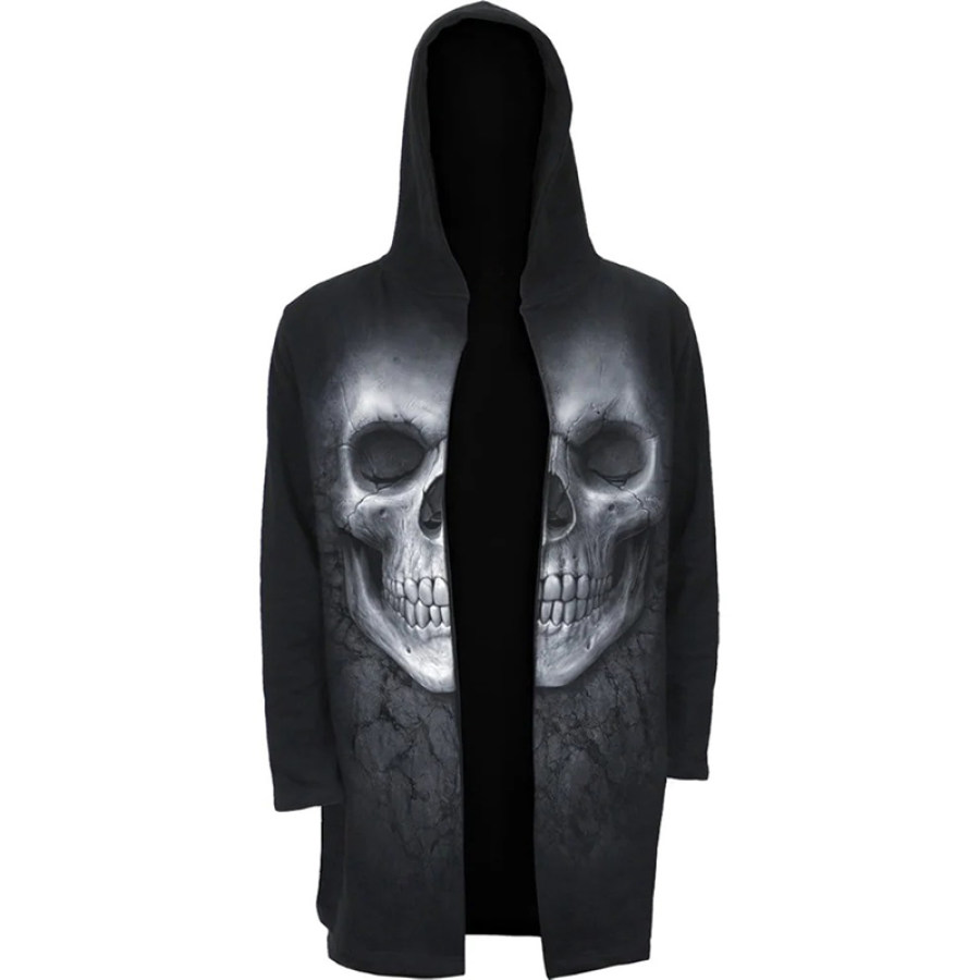 

Men's Vintage Punk Gothic Print Long T-Shirt