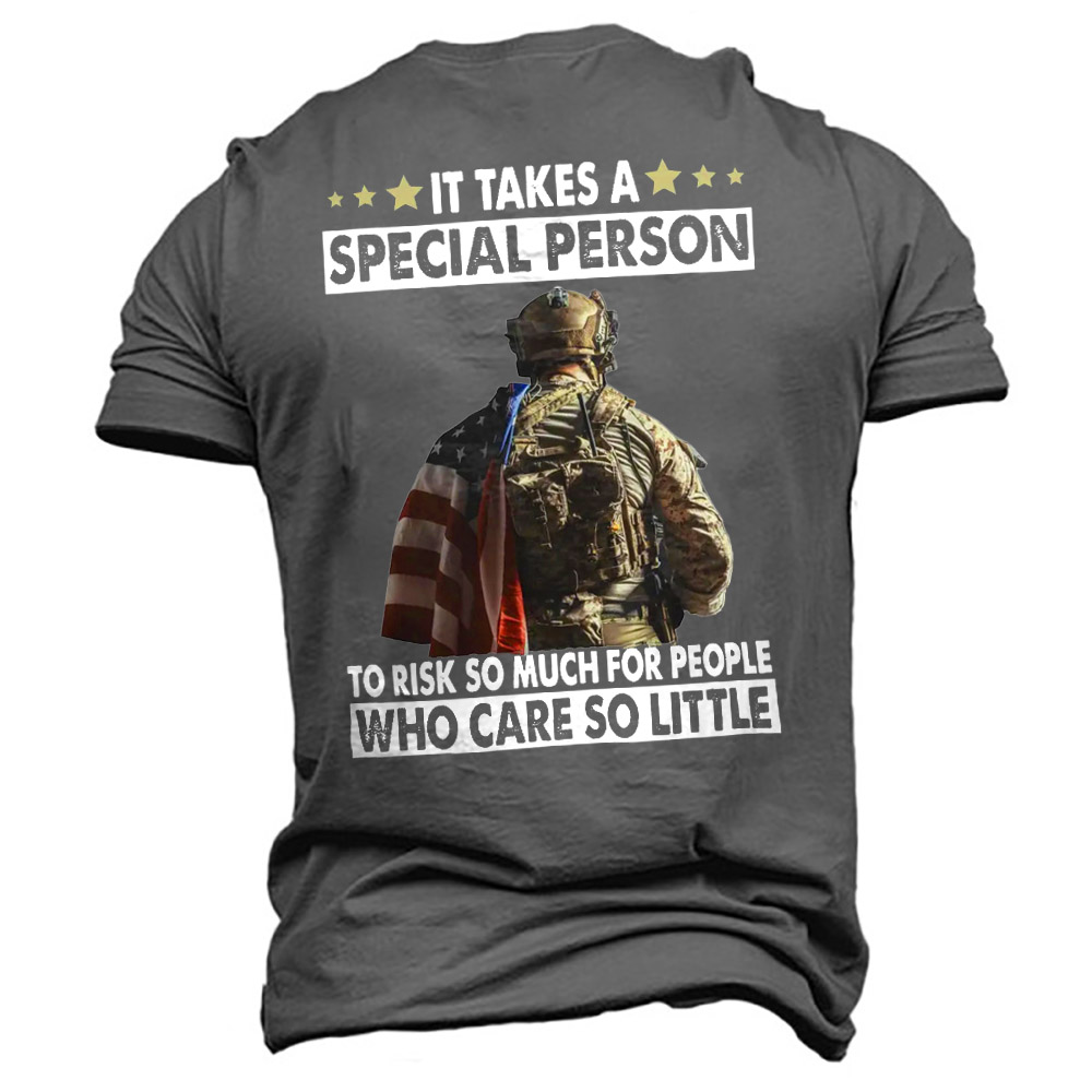 Men's It Takes A Chic Special Person Veterans Cotton T-shirt