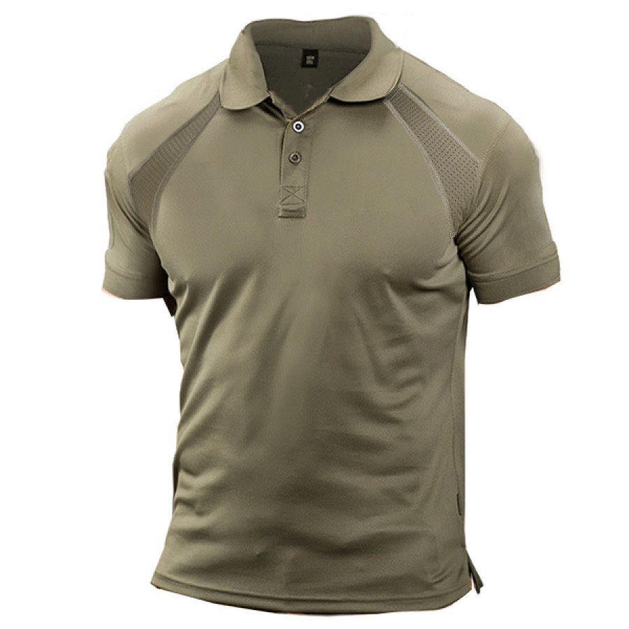 

Men's Outdoor Breathable Quick-drying Mesh Sport Polo Shirt