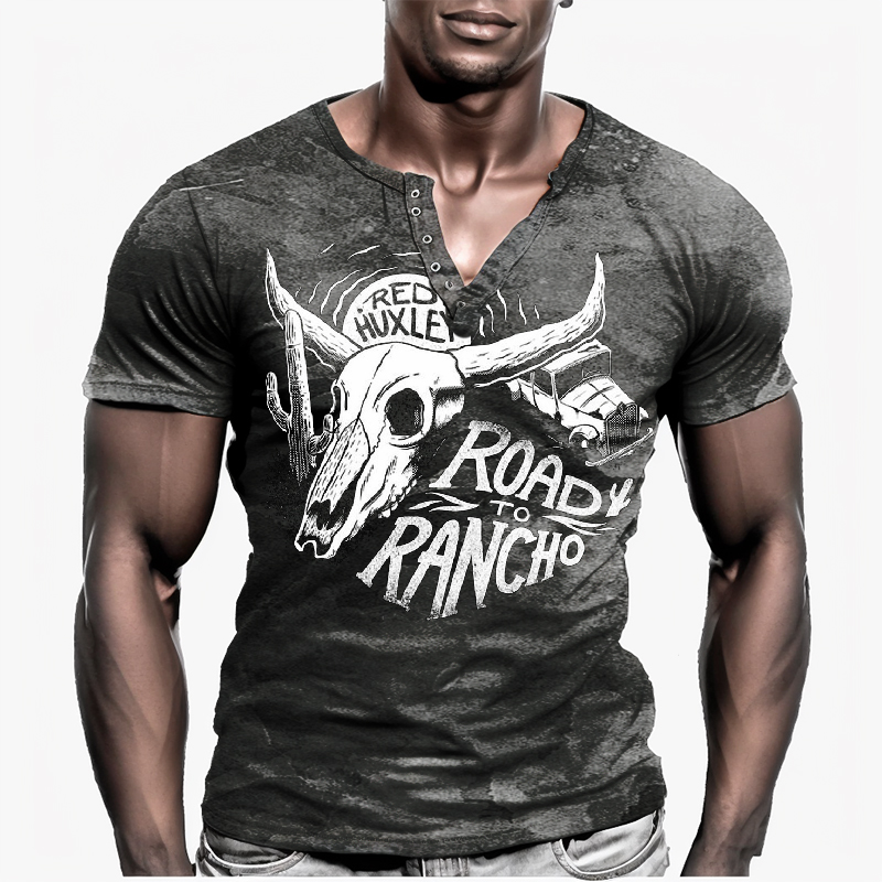 Men's Vintage Distressed Western Chic T-shirt
