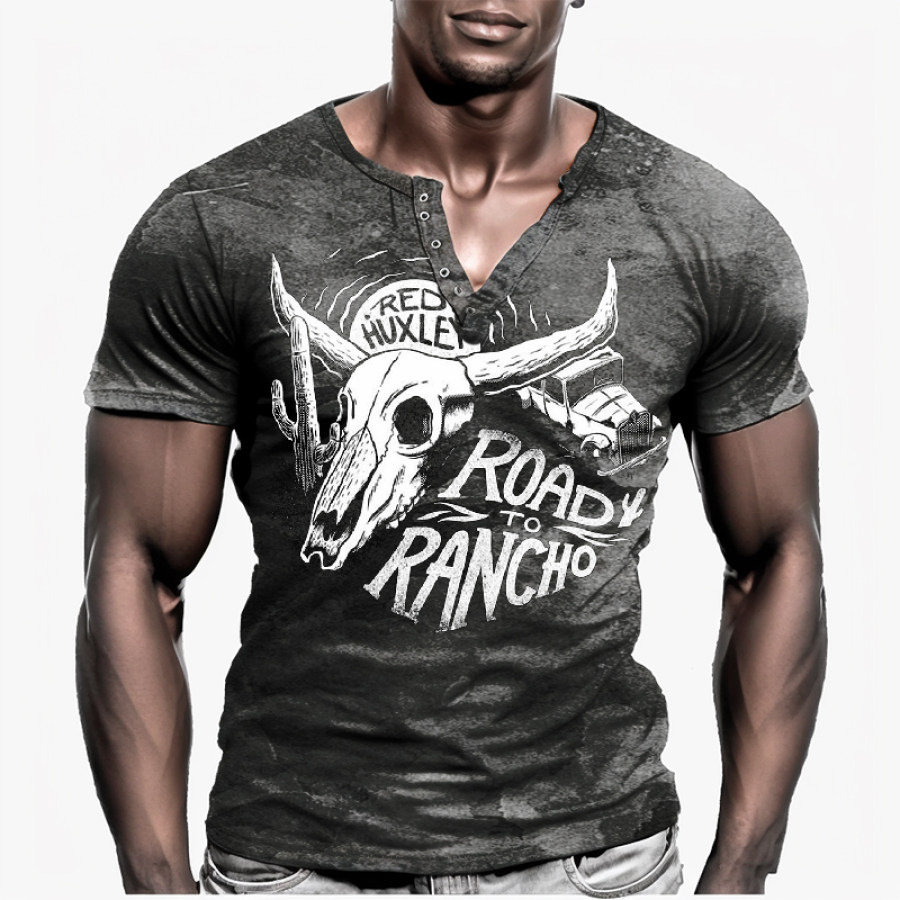 

Men's Vintage Distressed Western T-Shirt