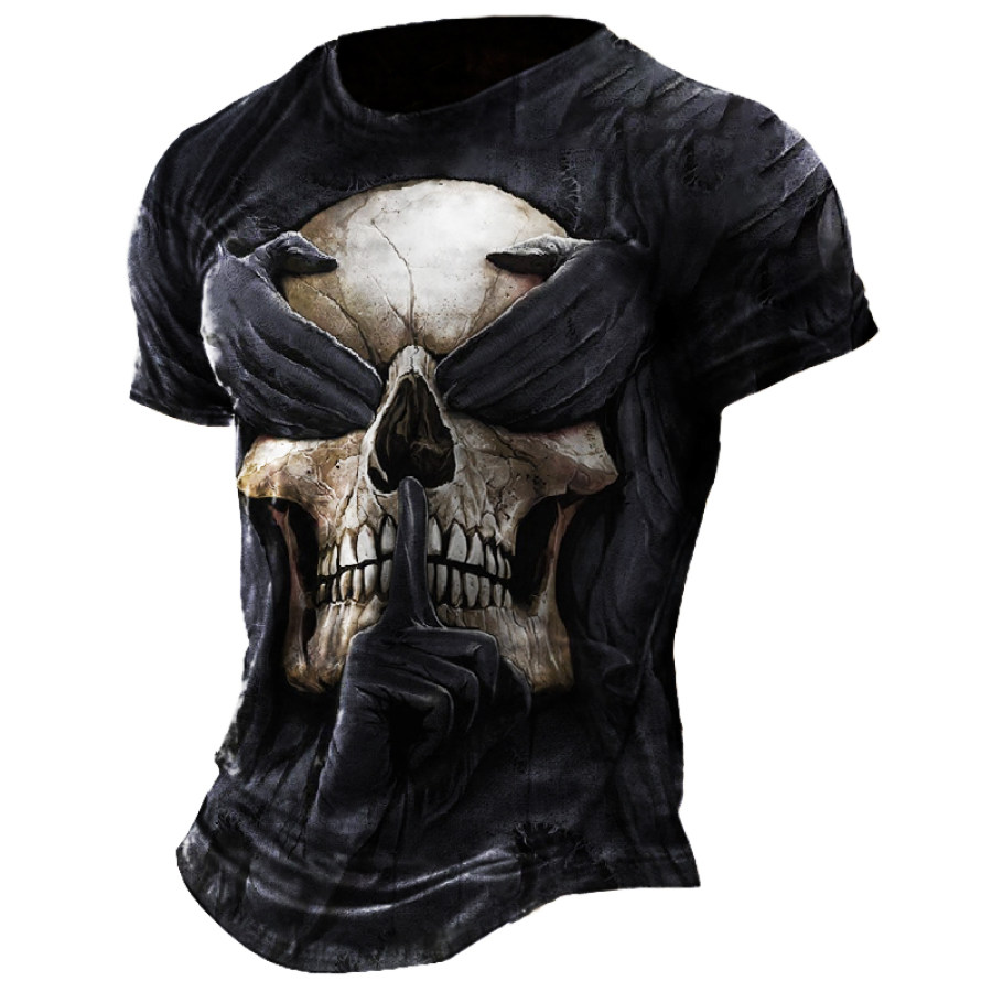 

Men's Dark Skull Print T-Shirt